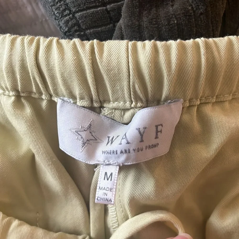 WAYF Drawstring Cargo Pants, size M
